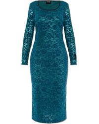 Versace Jeans Couture - Lace Dress With Long Sleeves - Lyst