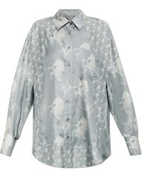 Stella McCartney - Silk Shirt With Print - Lyst