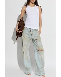 Dolce & Gabbana - Ribbed Top With Logo Patch - Lyst