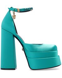 Versace 'medusa Aevitas' Platform Shoes - Green