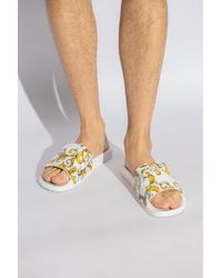 Versace Jeans Couture - Rubber Slides With Print - Lyst