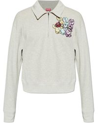 KENZO - Sweatshirt With A Shimmering Appliqué - Lyst