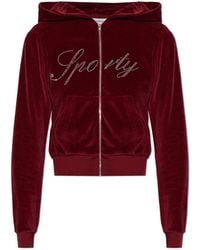 Sporty & Rich - Velour Sweatshirt From The 'Rich Bitch Drop' Collection - Lyst