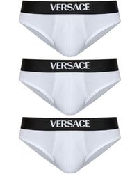 Versace - Three-Pack Briefs With Logo - Lyst
