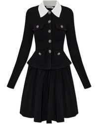 Self-Portrait - Dress Made Of Combined Fabrics - Lyst