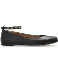Emporio Armani - Leather Ballet Flats - Lyst