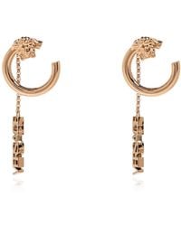 Versace - Long Logo Earrings - Lyst