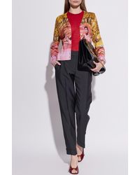 Versace - Wool Top With Short Sleeves - Lyst