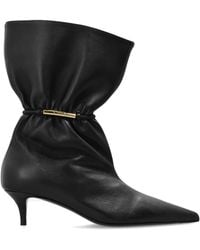 Balmain - Leather Heeled Ankle Boots - Lyst