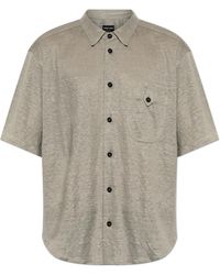 Giorgio Armani - Linen Shirt With Pocket - Lyst