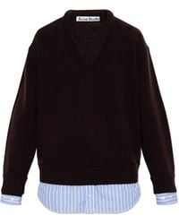 Acne Studios - Wool V-Neck Sweater - Lyst