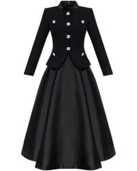 Self-Portrait - Dress Made Of Combined Fabrics - Lyst
