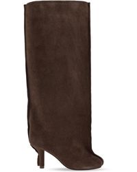 MM6 by Maison Margiela - Suede Heeled Boots - Lyst