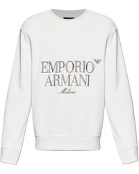 Emporio Armani - Sweatshirt With Embroidered Logo - Lyst