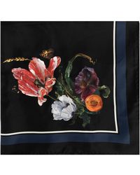 Maison Margiela - Silk Scarf With Floral Motif - Lyst