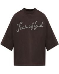 Fear Of God - T-Shirt With Printed Logo - Lyst