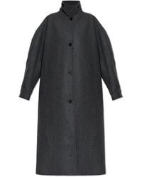 Jil Sander - Wool Coat With Stand-Up Collar - Lyst