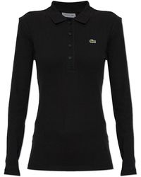 Lacoste - Ribbed Long-Sleeve Polo - Lyst