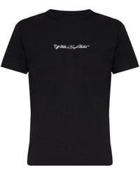 Off-White c/o Virgil Abloh - T-Shirt With Embroidered Logo - Lyst
