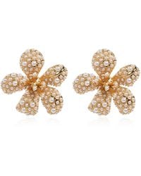 Self-Portrait - Earrings With A Floral Motif - Lyst