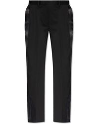 Helmut Lang - Creased Trousers With Side Stripes - Lyst