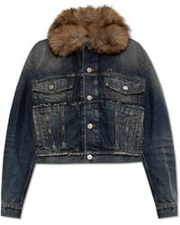 Balenciaga - Denim Jacket With Vintage Effect - Lyst