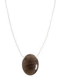 LIE STUDIO - "Julia" Necklace With A Semi-Precious Stone - Lyst