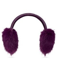 Balenciaga - Fur Ear Muffs With Logo - Lyst