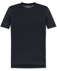 Dolce & Gabbana - T-Shirt With Embroidered Logo - Lyst