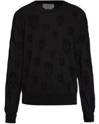 McQueen - Sweater With A Distinctive Skull Motif - Lyst