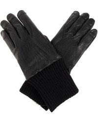 Rick Owens - Leather Gloves With Ribbed Cuffs - Lyst