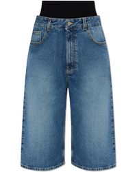 Alaïa - Denim Shorts - Lyst