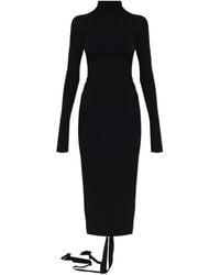 Balenciaga - Dress With Stand-Up Collar - Lyst