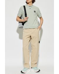 Stone Island - Polo Shirt With Logo Patch - Lyst