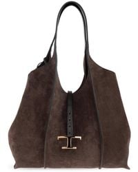 Tod's - Suede 'Shopper' Bag - Lyst