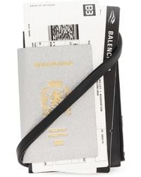Balenciaga - Leather Wallet On A Strap - Lyst