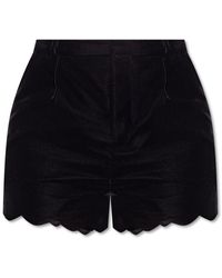 Saint Laurent Synthetic Low-rise Lamé Jersey Mini-shorts Womens Clothing Shorts Mini shorts 