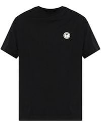 Palm Angels - Cotton T-Shirt With Appliquéd Logo - Lyst