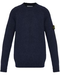 Stone Island - Sweater With A Round Neckline, - Lyst