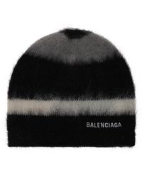 Balenciaga - Beanie With Embroidered Logo - Lyst