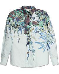 Forte Forte - Denim Shirt With Floral Motif, - Lyst