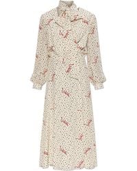 Valentino Garavani - Silk Dress With Polka Dot Pattern - Lyst