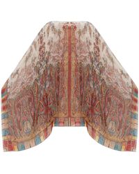 Etro - Silk Poncho - Lyst