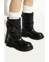 Moschino - Leather Ankle Boots - Lyst