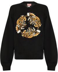 KENZO - Sweater With Embroidered Tiger Motif - Lyst
