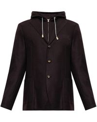 Eleventy - Jacket With Detachable Hood - Lyst