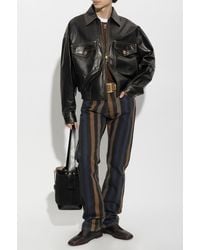 Versace - Leather Jacket - Lyst