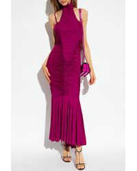 Versace - Dress With Denuded Shoulders - Lyst