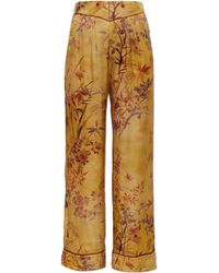 forte_forte - Trousers With A Botanical Motif - Lyst