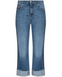 Alexander McQueen - Turn-up Straight Jeans - Lyst